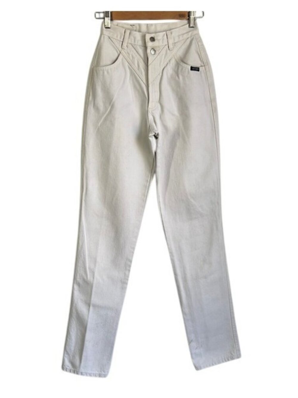 Rockies Vintage High Rise Slim Jeans in Off White - 27